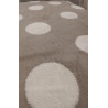 Karierte Lammfelldecke aus weicher und warmer Mikrofaser. TAUPE POLKA DOT FANTASY. GRÖSSE: Doppelt. Halbquadrat. EINZELN