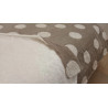 Plaid Lambskin Blanket in Soft and Warm Microfibre. TAUPE POLKA DOT FANTASY. SIZE: Double.. Half Square.. SINGLE