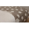Plaid Lambskin Blanket in Soft and Warm Microfibre. TAUPE POLKA DOT FANTASY. SIZE: Double.. Half Square.. SINGLE