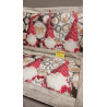 GNOMO Patterned 100% Flannel Bed Set Color: Red Double-Single-Half Square....MADE IN ITALY!!!!!