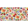 Tovaglia Rettangolare Antimacchia 100% Idrorepellente Disegno FLOREALE CON UCCELLI COLORATI ..MADE IN ITALY...NO STIRO!!!