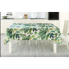 100% Water Repellent Stain Resistant Rectangular Tablecloth GREEN PALM TREES Design..MADE IN ITALY...NO IRON!!!