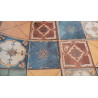Tapis au mètre avec motif MAIOLICA COULEUR en tissu déperlant nautique. Antidérapant..Euro 0,11cent m..FABRIQUÉ EN ITALIE !!