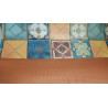 Tapis au mètre avec motif MAIOLICA COULEUR en tissu déperlant nautique. Antidérapant..Euro 0,11cent m..FABRIQUÉ EN ITALIE !!