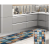 Tapis au mètre avec motif MAIOLICA COULEUR en tissu déperlant nautique. Antidérapant..Euro 0,11cent m..FABRIQUÉ EN ITALIE !!