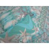 Bedding set CORAL STARFISH pattern Color Green-Red-Light Blue-Light Blue...100% Cotton...MADE IN ITALY!!!
