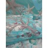 Bedding set CORAL STARFISH pattern Color Green-Red-Light Blue-Light Blue...100% Cotton...MADE IN ITALY!!!