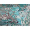 Bedding set CORAL STARFISH pattern Color Green-Red-Light Blue-Light Blue...100% Cotton...MADE IN ITALY!!!