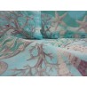 Bedding set CORAL STARFISH pattern Color Green-Red-Light Blue-Light Blue...100% Cotton...MADE IN ITALY!!!