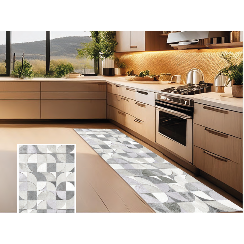 Tappeto a Metro Disegno GEOMETRICO in Tessuto Idrorepellente Nautico. Antiscivolo..Euro 0,11cent mt..MADE IN ITALY!!