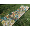Teppich als Meterware mit FLORAL-Design-Digitaldruck aus wasserabweisendem nautischem Stoff. 0,11 Cent pro Meter. HERGESTELLT