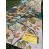 Teppich als Meterware mit FLORAL-Design-Digitaldruck aus wasserabweisendem nautischem Stoff. 0,11 Cent pro Meter. HERGESTELLT