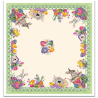 Stripe or centerpiece with Easter drawings, BUNNIES, EGGS AND CHICKS fantasy..In gobelin cotton..Made in Italy!
