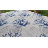 Rectangular Stain Resistant Tablecloth 100% Water Repellent BLUE CORAL Design..MADE IN ITALY...NO IRON!!!