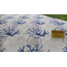 Rectangular Stain Resistant Tablecloth 100% Water Repellent BLUE CORAL Design..MADE IN ITALY...NO IRON!!!