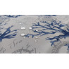 Rectangular Stain Resistant Tablecloth 100% Water Repellent BLUE CORAL Design..MADE IN ITALY...NO IRON!!!