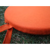 Round chair cover in solid color with two removable laces 100% COTTON...In all colours.. MADE IN ITALY