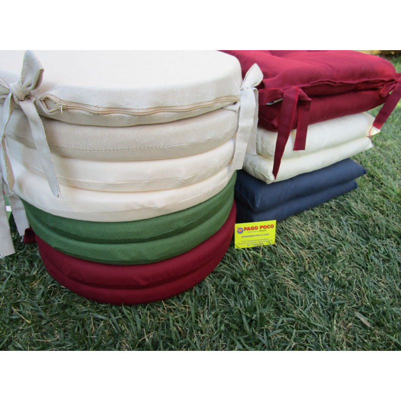 Round chair cover in solid color with two removable laces 100% COTTON...In all colours.. MADE IN ITALY