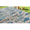 Rectangular Cotton Tablecloth with MULTICOLORED FISH Pattern.. In all sizes 100% Cotton.... MADE IN ITALY
