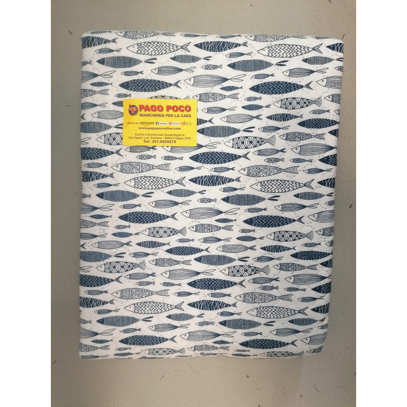 Digitally Printed Quilt Bedspread with FISH Design...In All Sizes...!!!