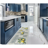 Carpet with LEMON and MAIOLICA design in water-repellent nautical fabric... non-slip..in all sizes..MADE IN ITALY!!