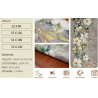 Tapis Design FLORAL en Tissu Nautique Hydrofuge... Antidérapant... Couleurs: Gris-Gris Tourterelle.. MADE IN ITALY!!