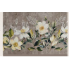 FLORAL Design Carpet in Water-repellent Nautical Fabric... Non-slip... Colours: Grey-Dove Grey.. MADE IN ITALY!!