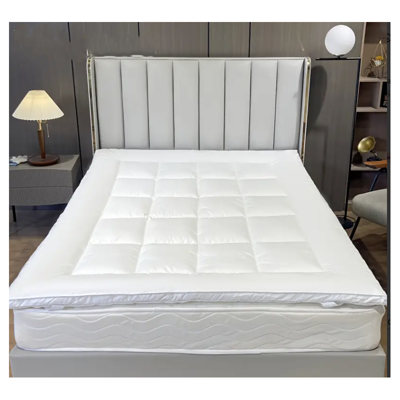 Topper Coprimaterasso imbottito in microfibra Consigliato per Hotel e Ristorazione, B&B e Agriturismo...Made in Italy