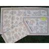 Sardinian Style Carpet CORAL Design... Beige Colour.. 100% Non-slip Cotton... Size 40x60