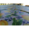 Rechteckige Kunststoff-Tischdecke mit ZITRONENmuster in allen Größen. HERGESTELLT IN ITALIEN.