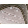American Placemat in Quilted Cotton with BEIGE polka dot patterned napkin.. Size:50x35..MADE IN ITALY..!!!!