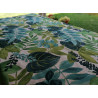 Nappe rectangulaire en coton avec motif TROPICAL et FEUILLES COULEURS..Dans toutes les tailles 100% Coton....FABRIQUÉ EN ITALIE