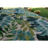 Nappe rectangulaire en coton avec motif TROPICAL et FEUILLES COULEURS..Dans toutes les tailles 100% Coton....FABRIQUÉ EN ITALIE