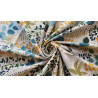 Nappe rectangulaire en coton avec motif FEUILLES MULTICOLORE.. Dans toutes les tailles 100% Coton.... FABRIQUÉ EN ITALIE !!!!!