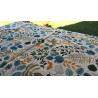 Nappe rectangulaire en coton avec motif FEUILLES MULTICOLORE.. Dans toutes les tailles 100% Coton.... FABRIQUÉ EN ITALIE !!!!!