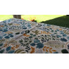 Nappe rectangulaire en coton avec motif FEUILLES MULTICOLORE.. Dans toutes les tailles 100% Coton.... FABRIQUÉ EN ITALIE !!!!!