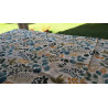Nappe rectangulaire en coton avec motif FEUILLES MULTICOLORE.. Dans toutes les tailles 100% Coton.... FABRIQUÉ EN ITALIE !!!!!