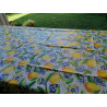 Rechteckige Tischdecke aus wasserabweisendem Kunststoff mit LEMON-Design. In allen Größen. HERGESTELLT IN ITALIEN.