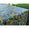 Rechteckige Tischdecke aus wasserabweisendem Kunststoff mit LEMON-Design. In allen Größen. HERGESTELLT IN ITALIEN.