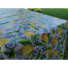 Rectangular tablecloth in water-repellent plastic with LEMON design.. In all sizes..MADE IN ITALY..