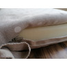 Double/Face Removable Chair Cover With Solid Color Back Size 40x40 BEIGE polka dot design... MADE IN ITALY ...100% COTTON