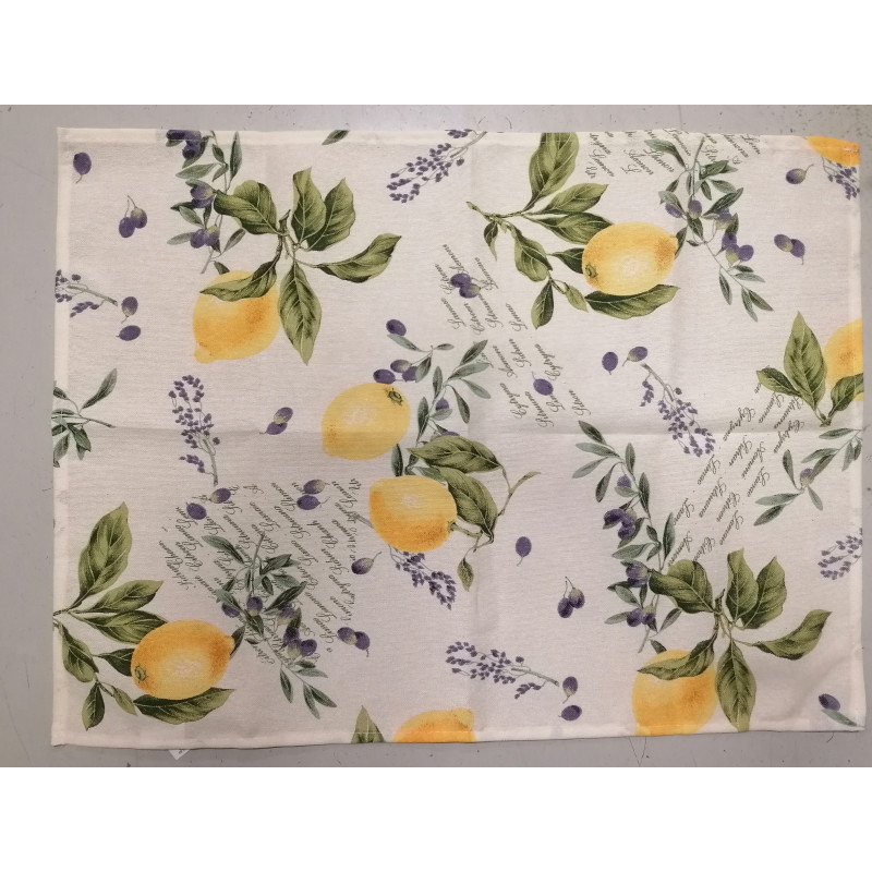 Set de Torchons 3 Pièces Motif CITRON 100% Coton...FABRIQUÉ EN ITALIE.!!!!!!!!