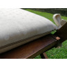 Double/Face Removable Chair Cover With Solid Color Back Size 40x40 BEIGE polka dot design... MADE IN ITALY ...100% COTTON