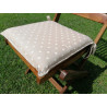 Housse de chaise amovible double face avec dossier uni taille 40x40 motif à pois BEIGE... FABRIQUÉ EN ITALIE... 100% COTON