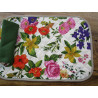 Amerikanisches gestepptes Baumwoll-Tischset mit Serviette mit Blumenmuster. Größe: 50 x 35 cm. Hergestellt in Italien.