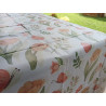 Nappe rectangulaire en plastique hydrofuge. Conception de TULIPES ET DE PAPILLONS.. Dans toutes les tailles.. FABRIQUÉ EN