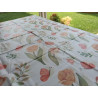 Rectangular tablecloth in water-repellent plastic. TULIPS AND BUTTERFLIES design.. In all sizes..MADE IN ITALY..
