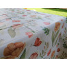 Rectangular tablecloth in water-repellent plastic. TULIPS AND BUTTERFLIES design.. In all sizes..MADE IN ITALY..