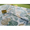 Rechteckige Tischdecke aus wasserabweisendem Kunststoff mit COLORED PALMS-Design. In allen Größen. HERGESTELLT IN ITALIEN.