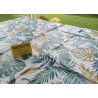 Rectangular tablecloth in water-repellent plastic with COLORED PALMS design.. In all sizes..MADE IN ITALY..